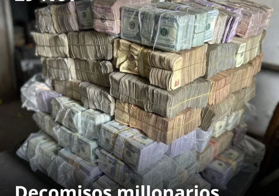 Decomisos millonarios contra crimen organizado