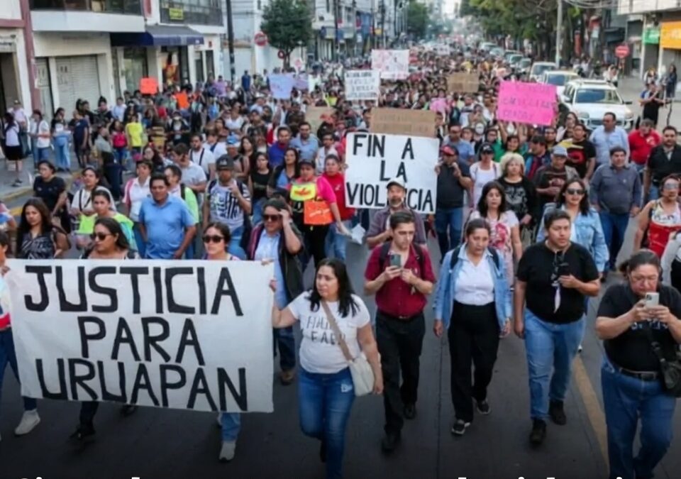 Siguen las protestas contra la violencia tras el asesinato del alcalde de Uruapan