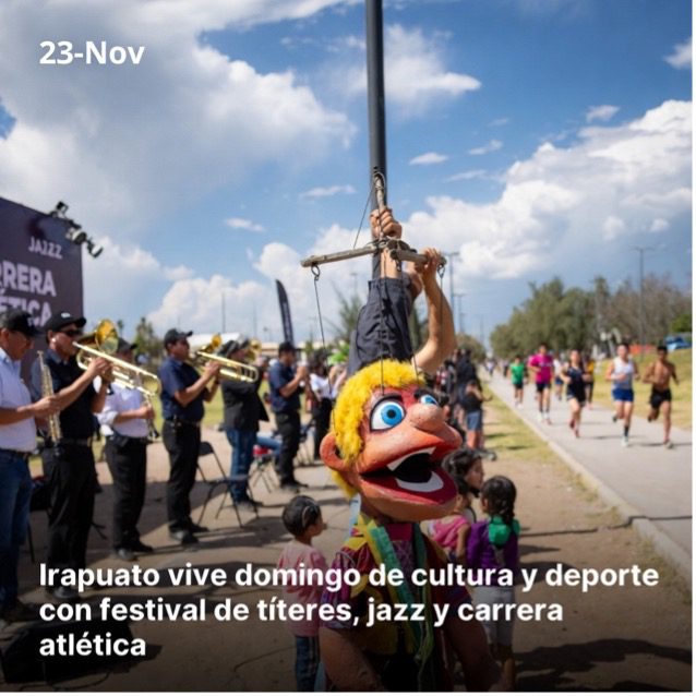 Irapuato vive domingo de cultura y deporte con festival de títeres, jazz y carrera atlética