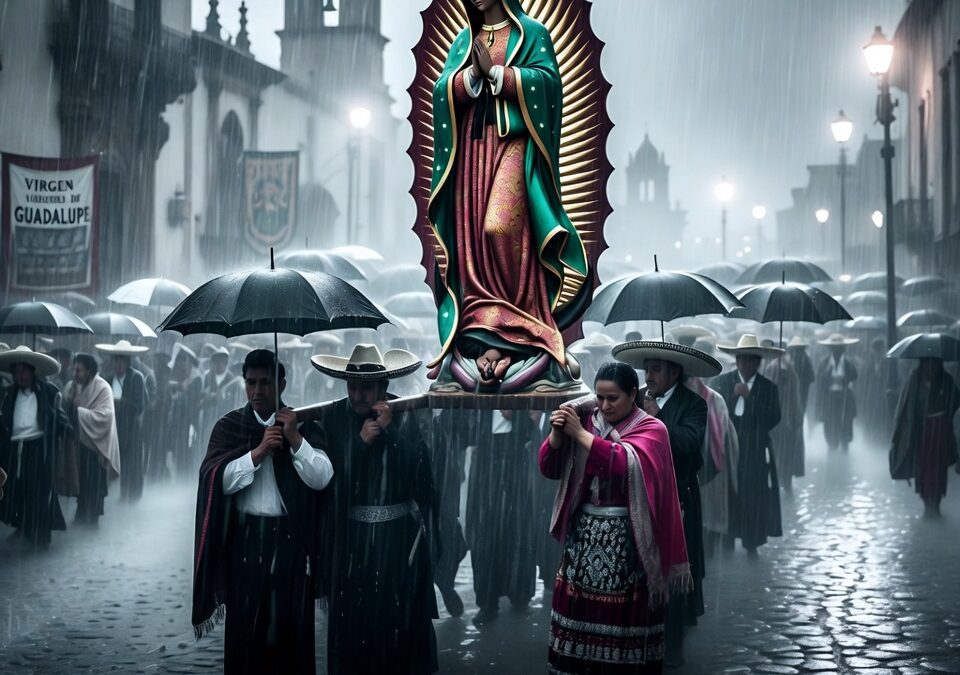 Guadalupe bajo lluvia y frente frío: fe, logística y cuidados