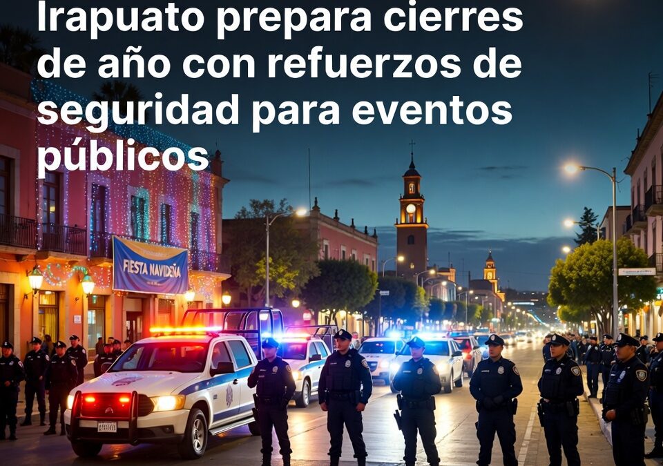 Irapuato prepara cierres de año con refuerzos de seguridad para eventos públicos