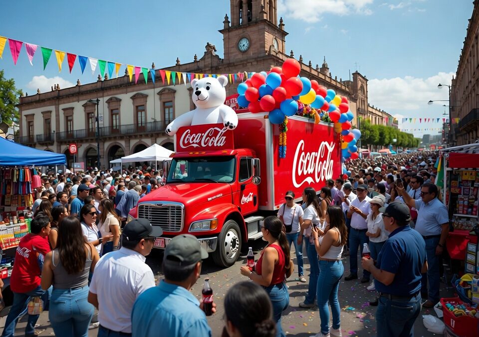 Caravana Coca Cola llega a Guanajuato capital con fiesta y retos viales