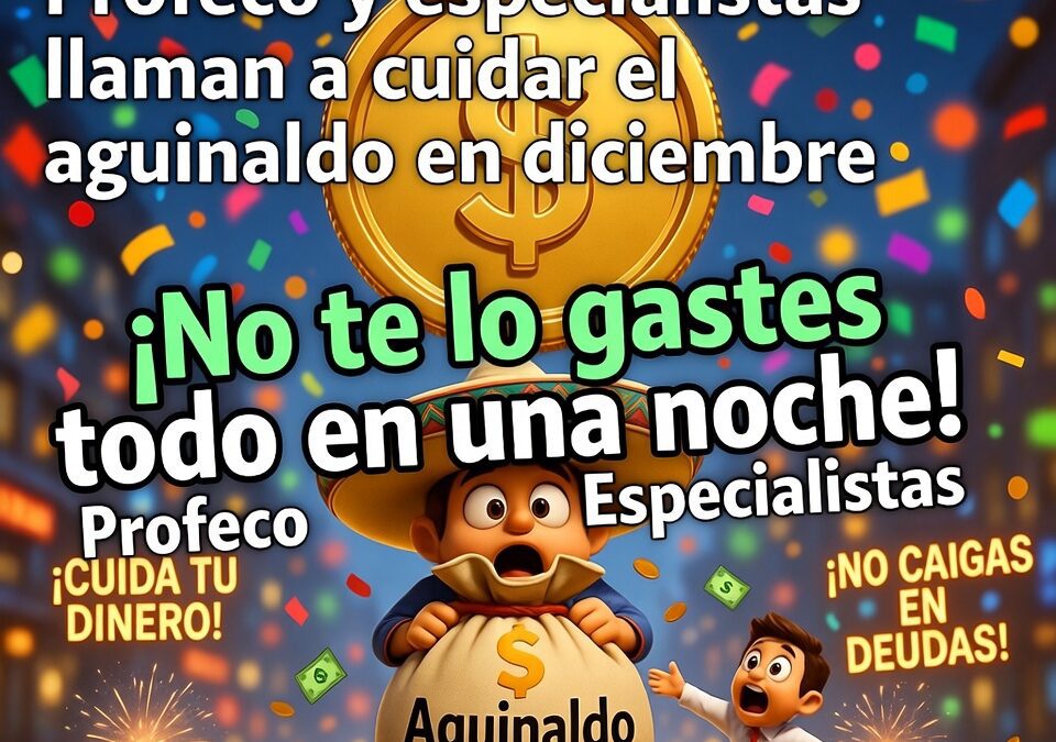 Profeco y especialistas llaman a cuidar el aguinaldo en diciembre