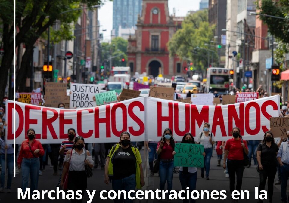 Marchas y concentraciones en la Ciudad de México ponen el foco en derechos y seguridad