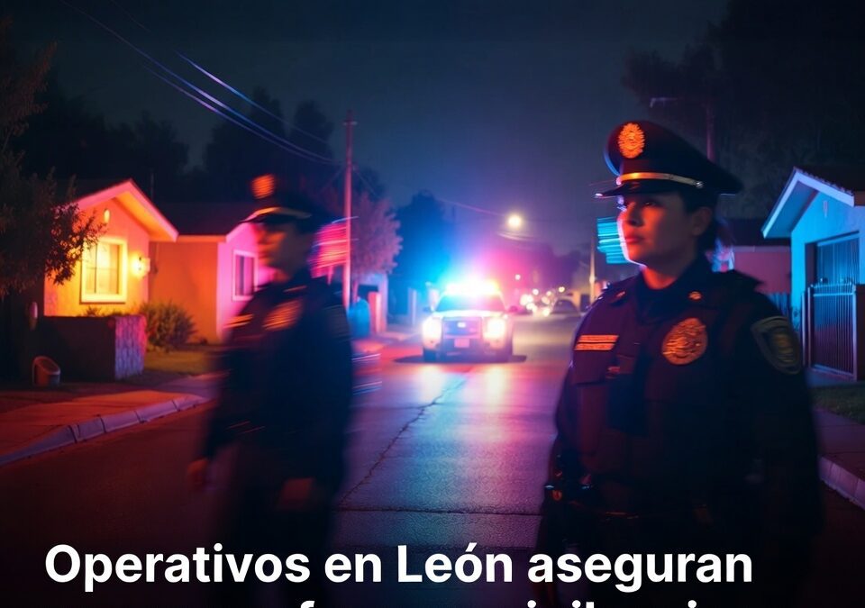 Operativos en León aseguran armas y refuerzan vigilancia en colonias sensibles