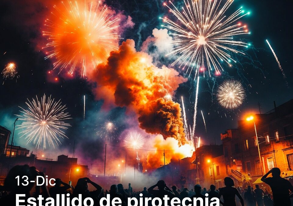 Estallido de pirotecnia deja heridos en León