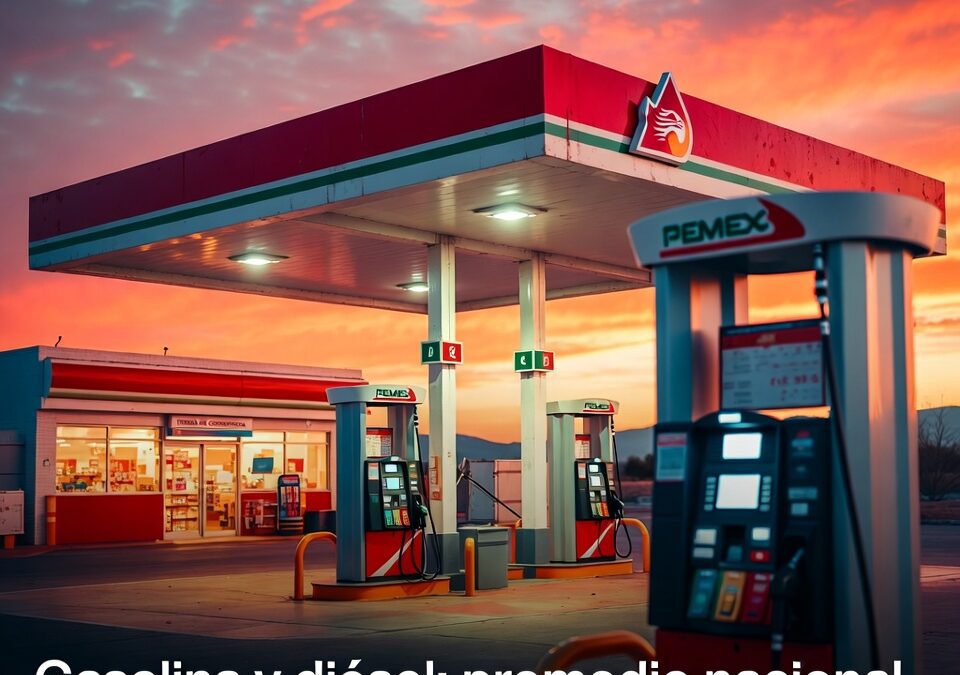 Gasolina y diésel: promedio nacional y diferencias por estado