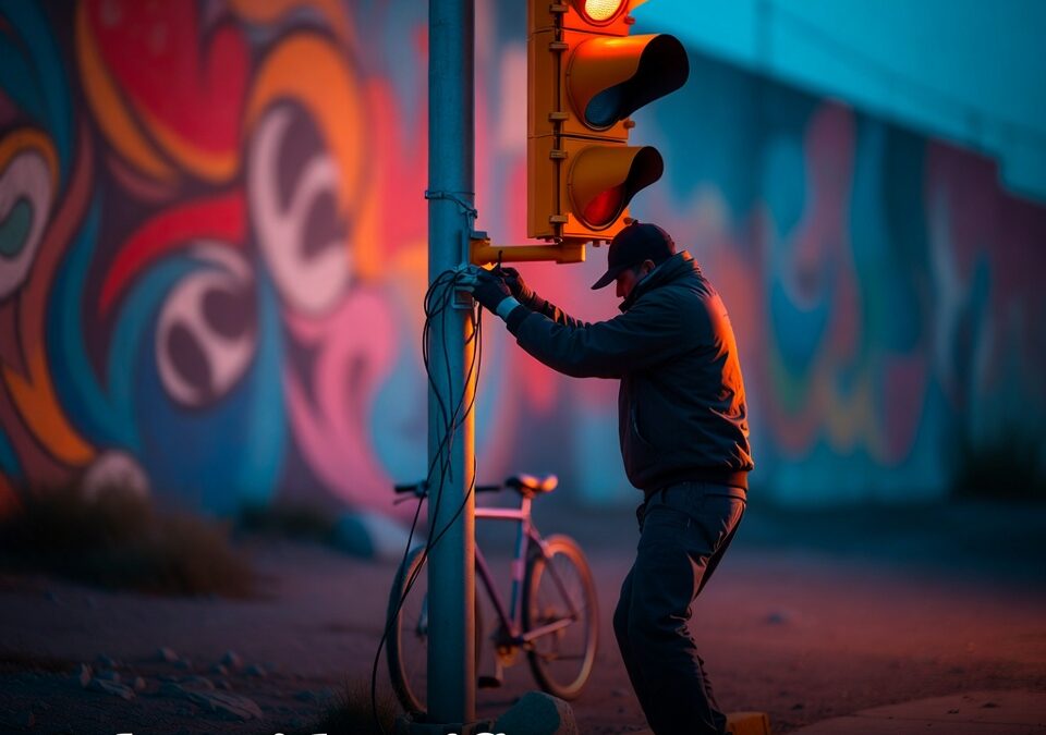 Celaya identifica a presunto ladrón de cable en semáforos