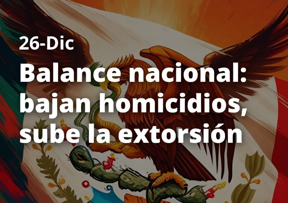 Balance nacional: bajan homicidios, sube la extorsión