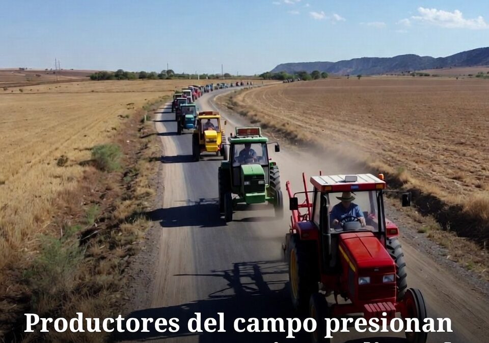 Productores del campo presionan por agua y apoyos sin paralizar al país
