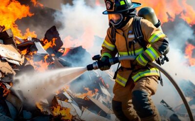 Cortázar combate incendio en tiradero y pide evitar humo