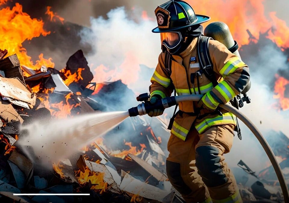 Cortázar combate incendio en tiradero y pide evitar humo