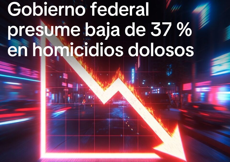 Gobierno federal presume baja de 37 % en homicidios dolosos