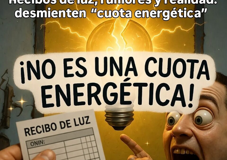 Recibos de luz, rumores y realidad: desmienten “cuota energética”