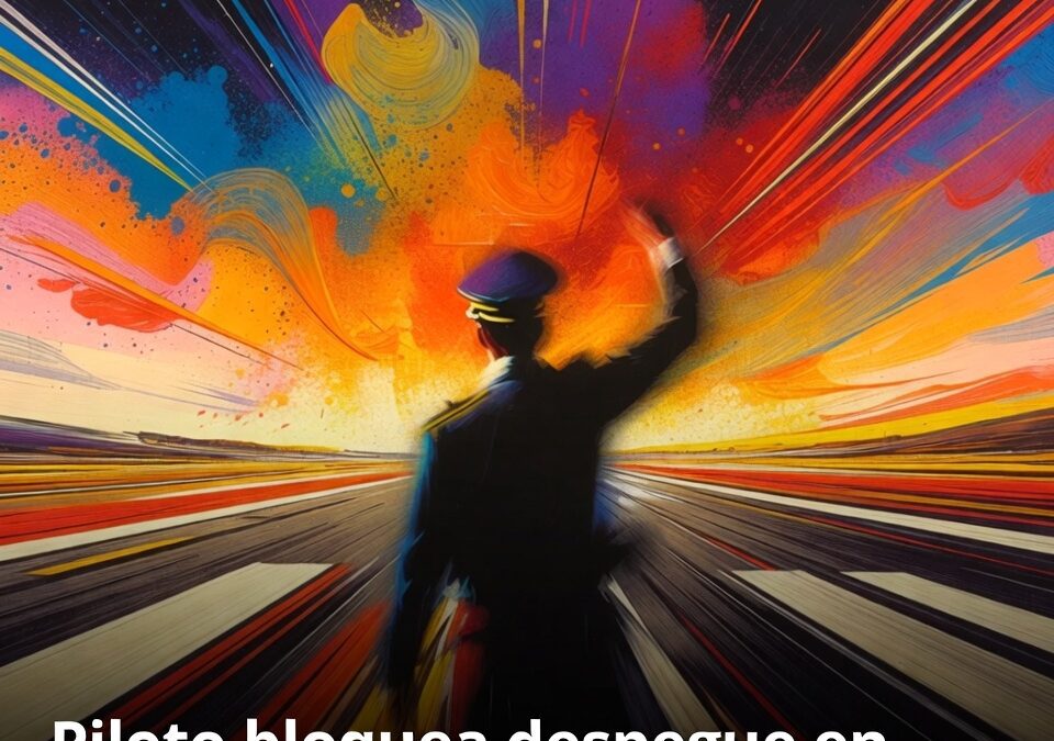 Piloto bloquea despegue en CDMX por reclamo laboral