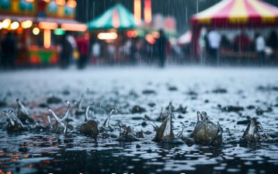 Lluvia obliga a frenar juegos en la Feria de León