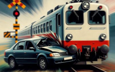 Villagrán: auto intenta ganarle al tren y termina impactado