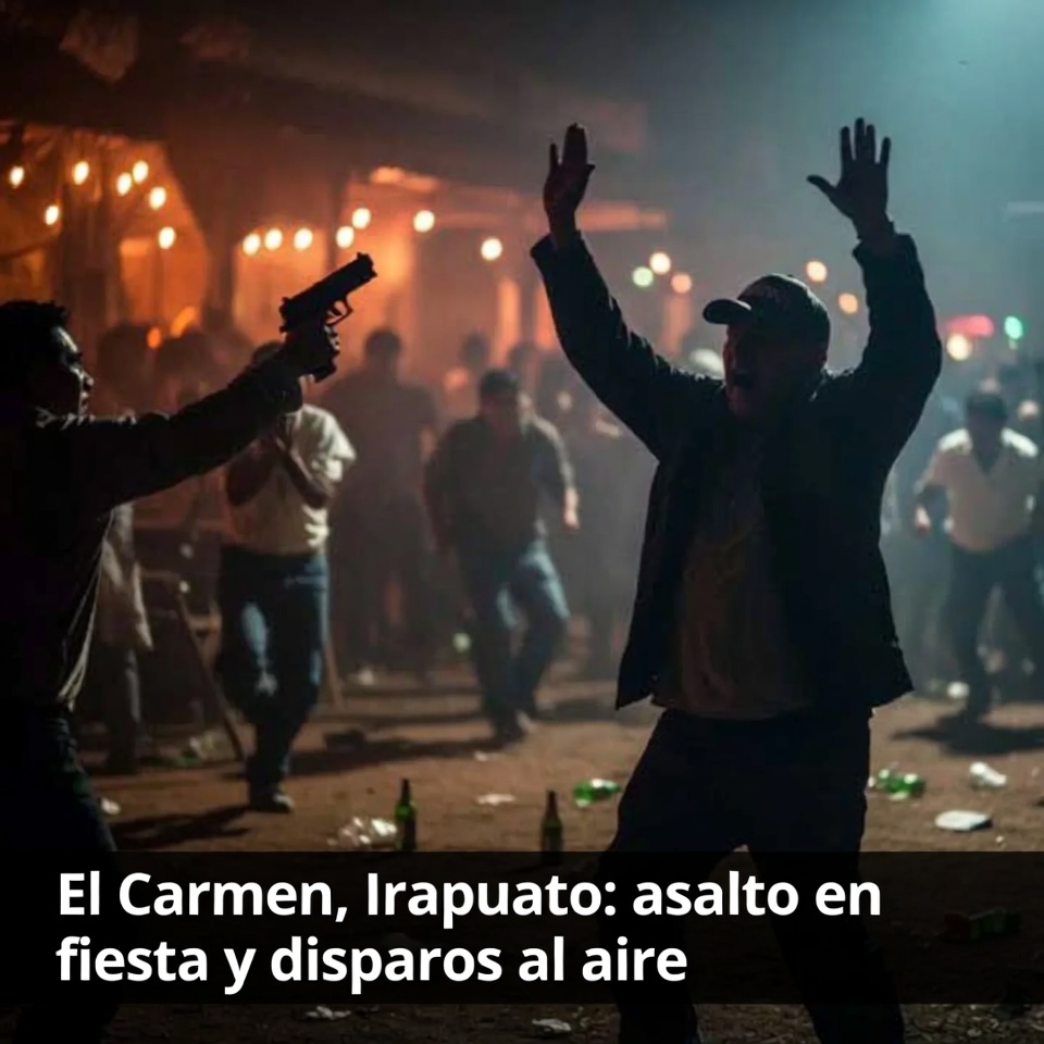 El Carmen, Irapuato: asalto en fiesta y disparos al aire