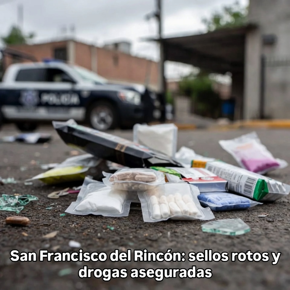 San Francisco del Rincón: sellos rotos y drogas aseguradas