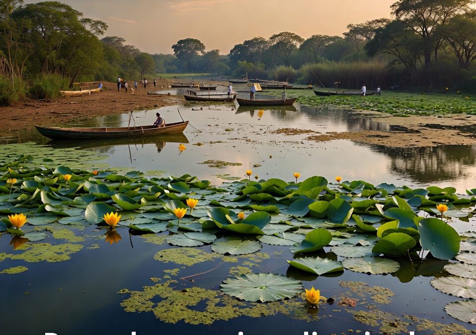 Pescadores exigen limpiar la laguna de Yuriria del lirio