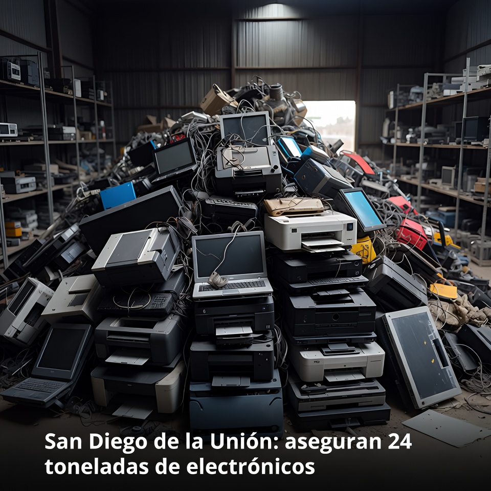 San Diego de la Unión: aseguran 24 toneladas de electrónicos