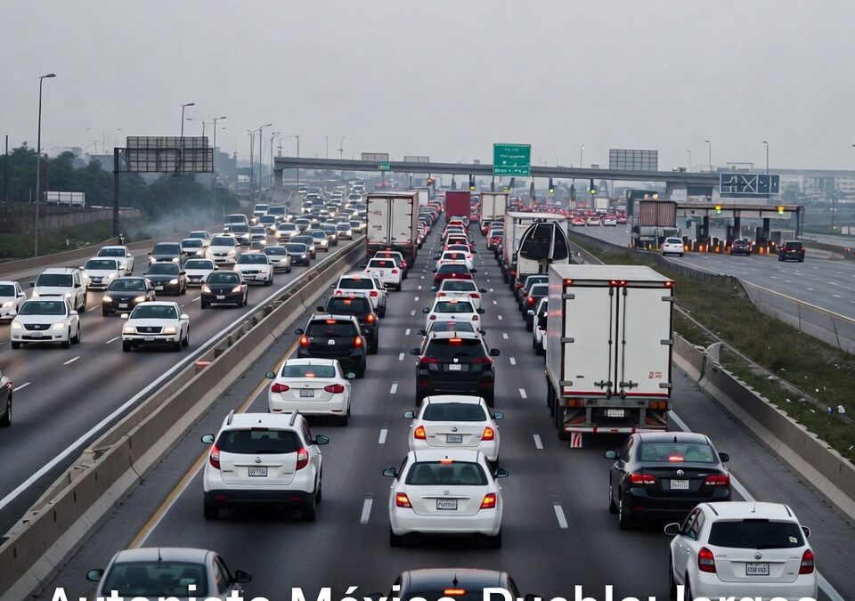 Autopista México-Puebla: largas filas y el regreso se complica