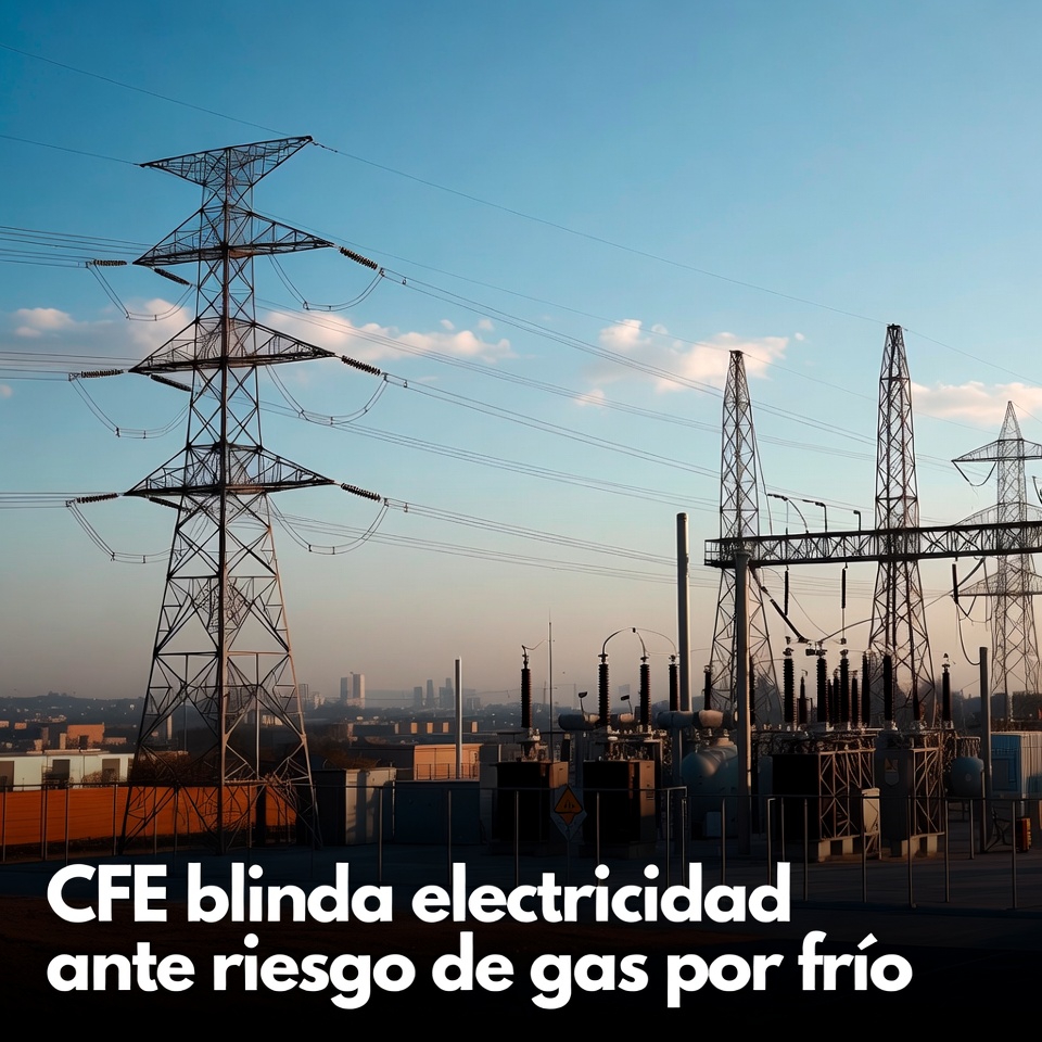 CFE blinda electricidad ante riesgo de gas por frío
