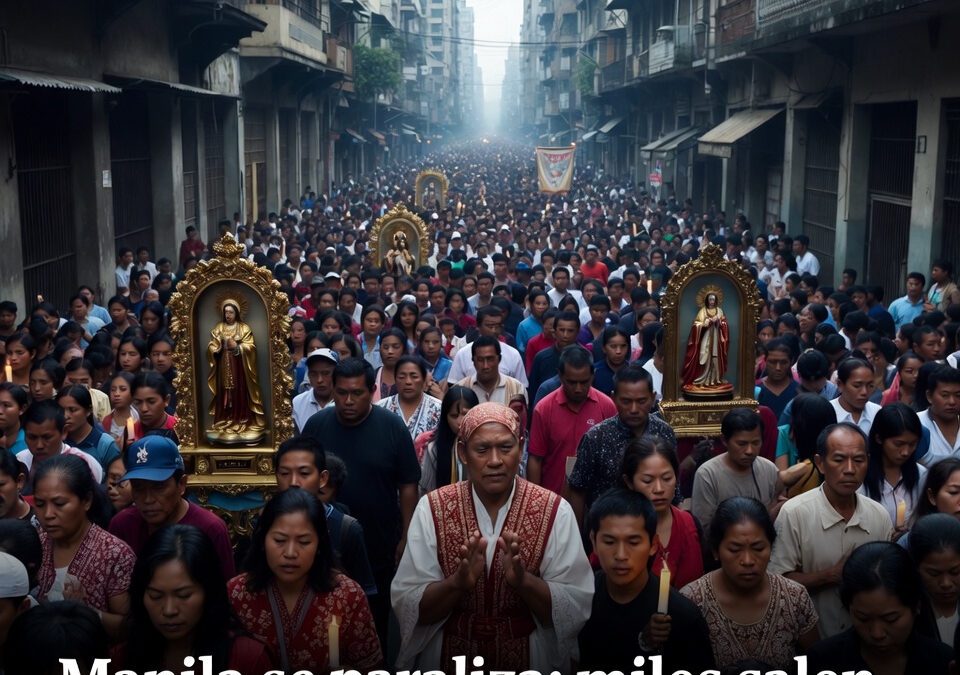 Manila se paraliza: miles salen a una procesión masiva