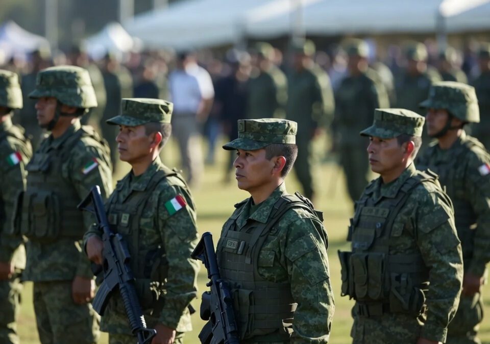 Militares en la Feria de Leon: guardia o mensaje