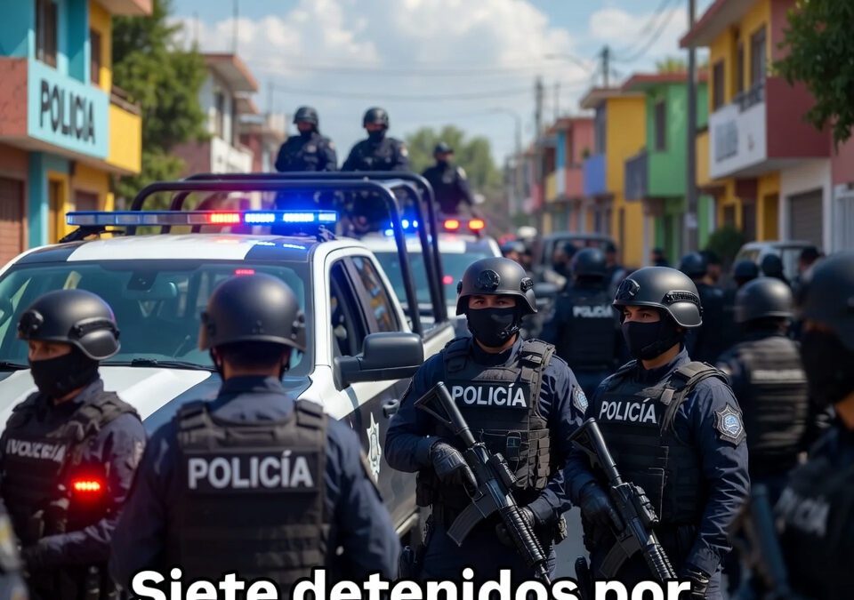 Siete detenidos por presunta droga en Irapuato