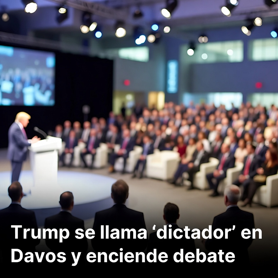 Trump se llama “dictador” en Davos y enciende debate