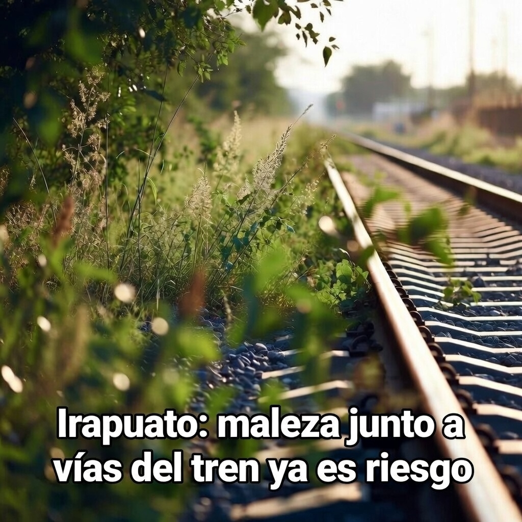 Irapuato: maleza junto a vías del tren ya es riesgo