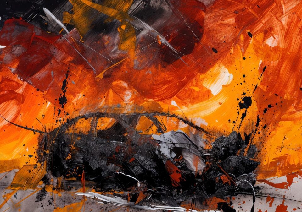 Celaya: auto en llamas y hallan cuerpo calcinado