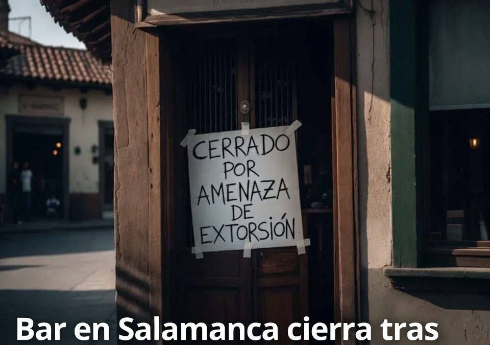 Bar en Salamanca cierra tras amenaza de extorsión