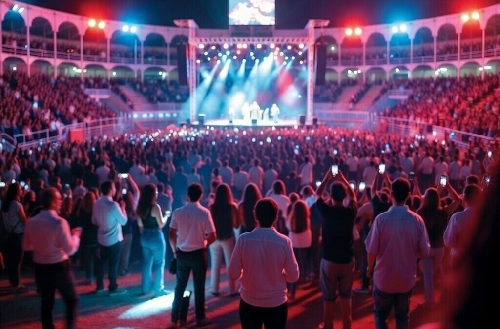 María José en el Palenque de la Feria de León, noche de coro total