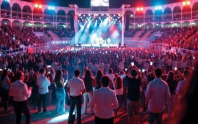 María José en el Palenque de la Feria de León, noche de coro total