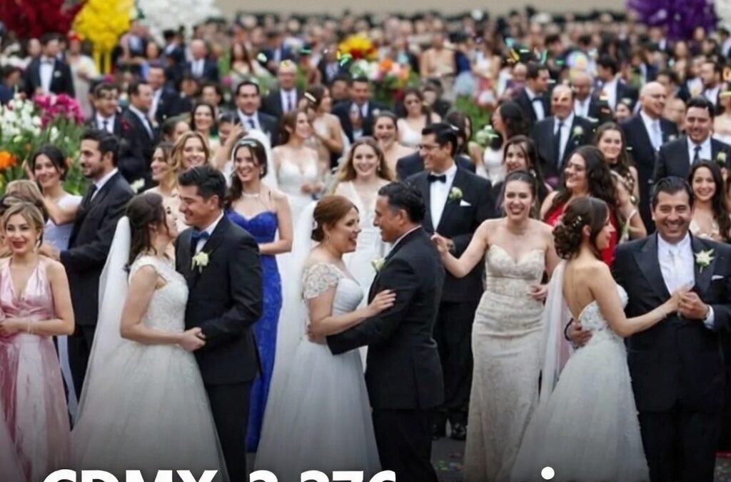 CDMX: 2,376 parejas se casan en boda colectiva