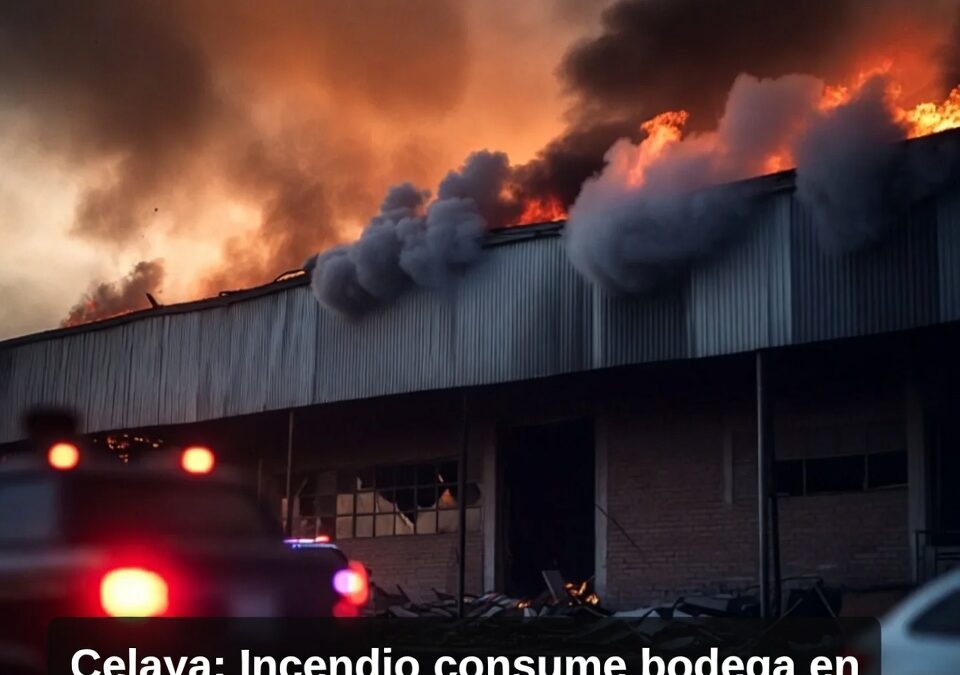 Celaya: Incendio consume bodega en Mercado Hidalgo