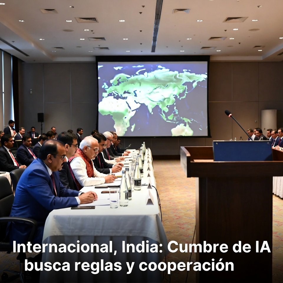 Internacional, India: Cumbre de IA busca reglas y cooperación