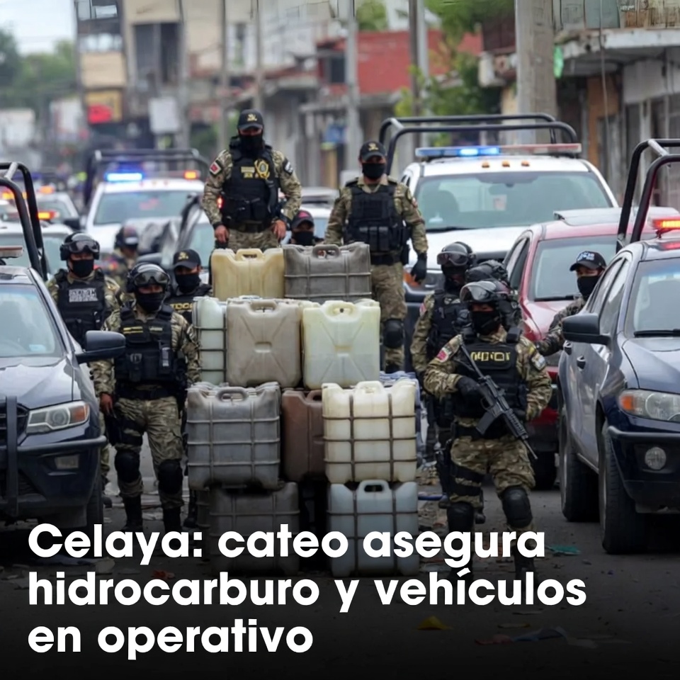 Celaya: cateo asegura hidrocarburo y vehículos en operativo