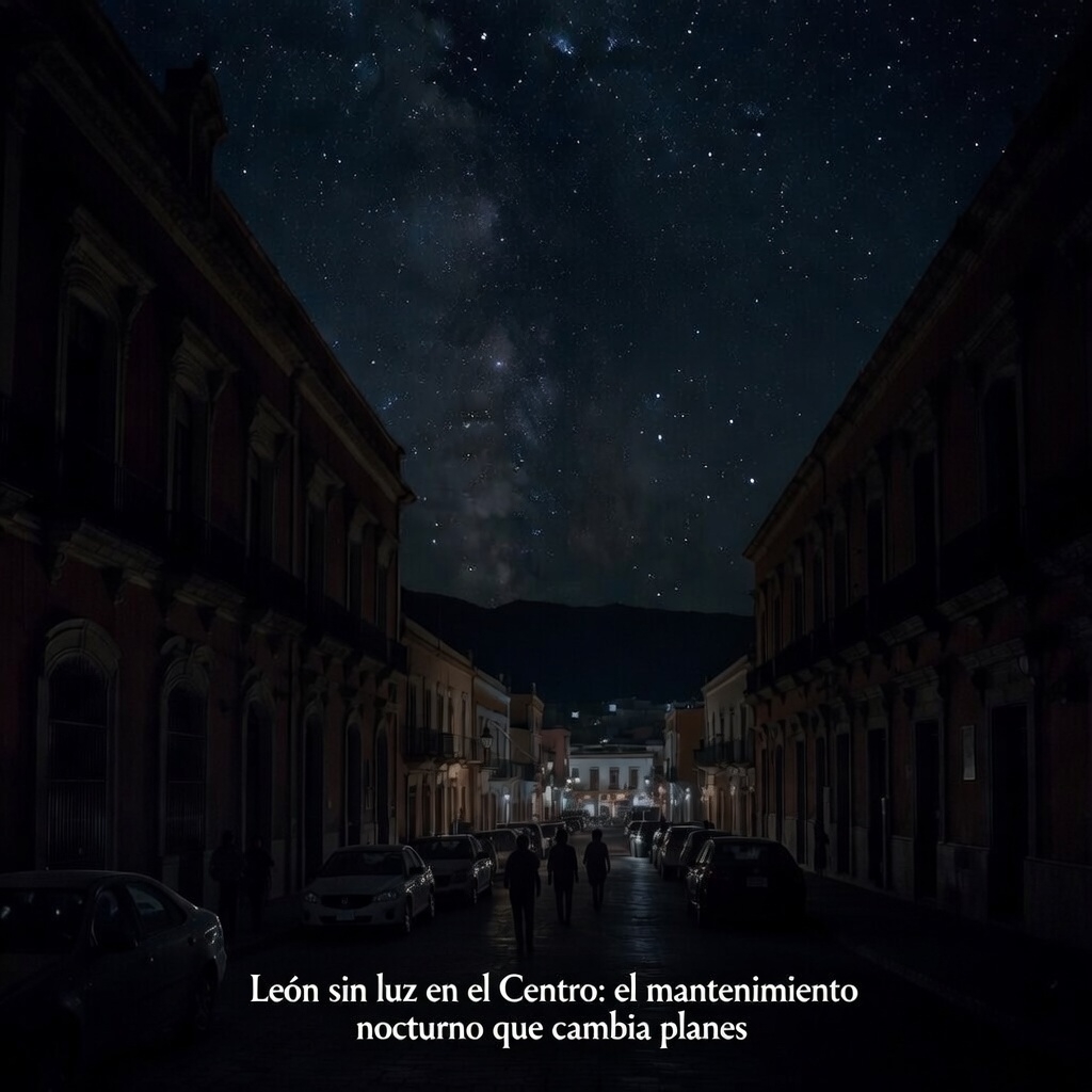 León sin luz en el Centro: el mantenimiento nocturno que cambia planes