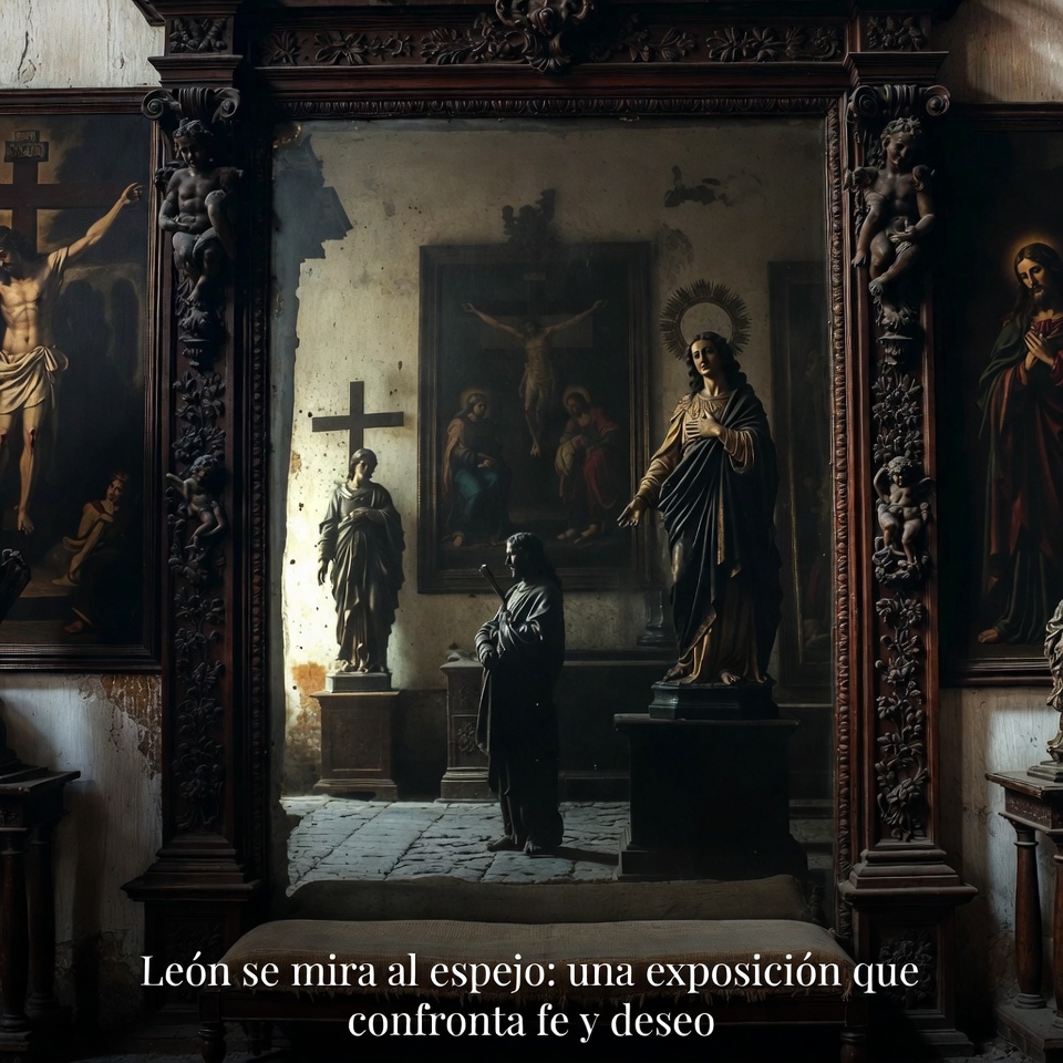 León se mira al espejo: una exposición que confronta fe y deseo