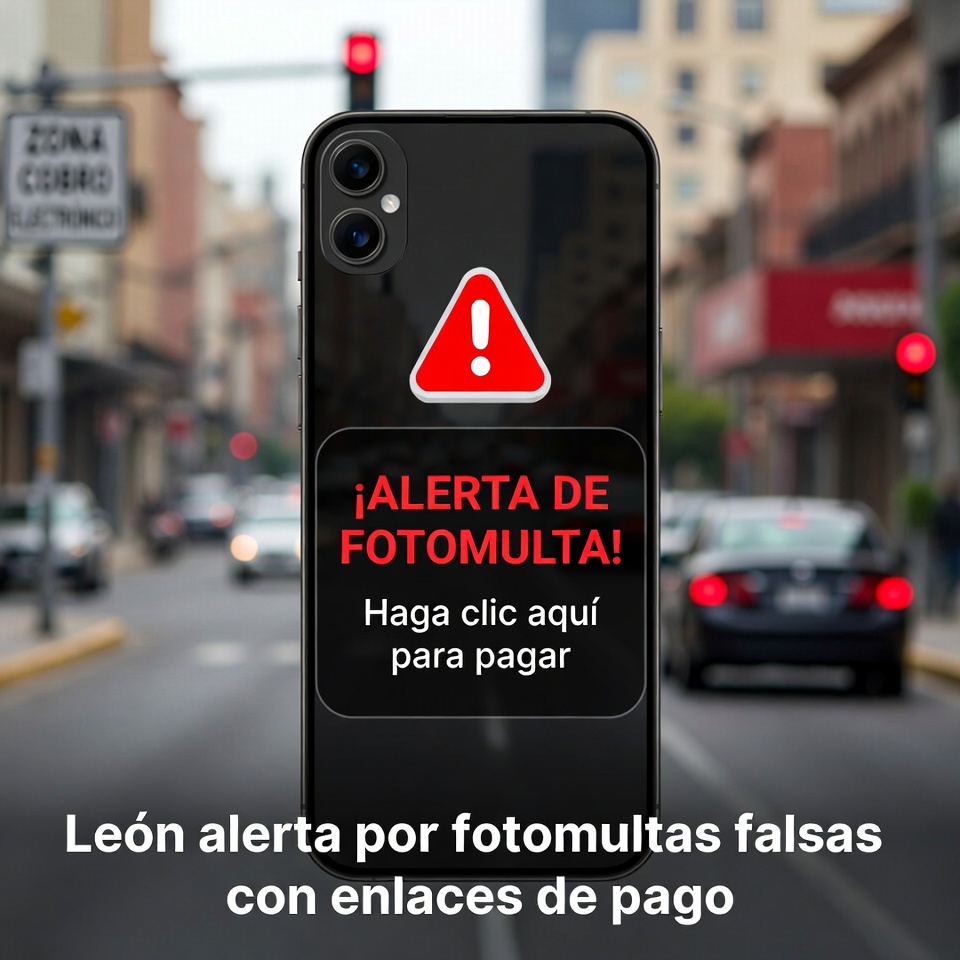 León alerta por fotomultas falsas con enlaces de pago