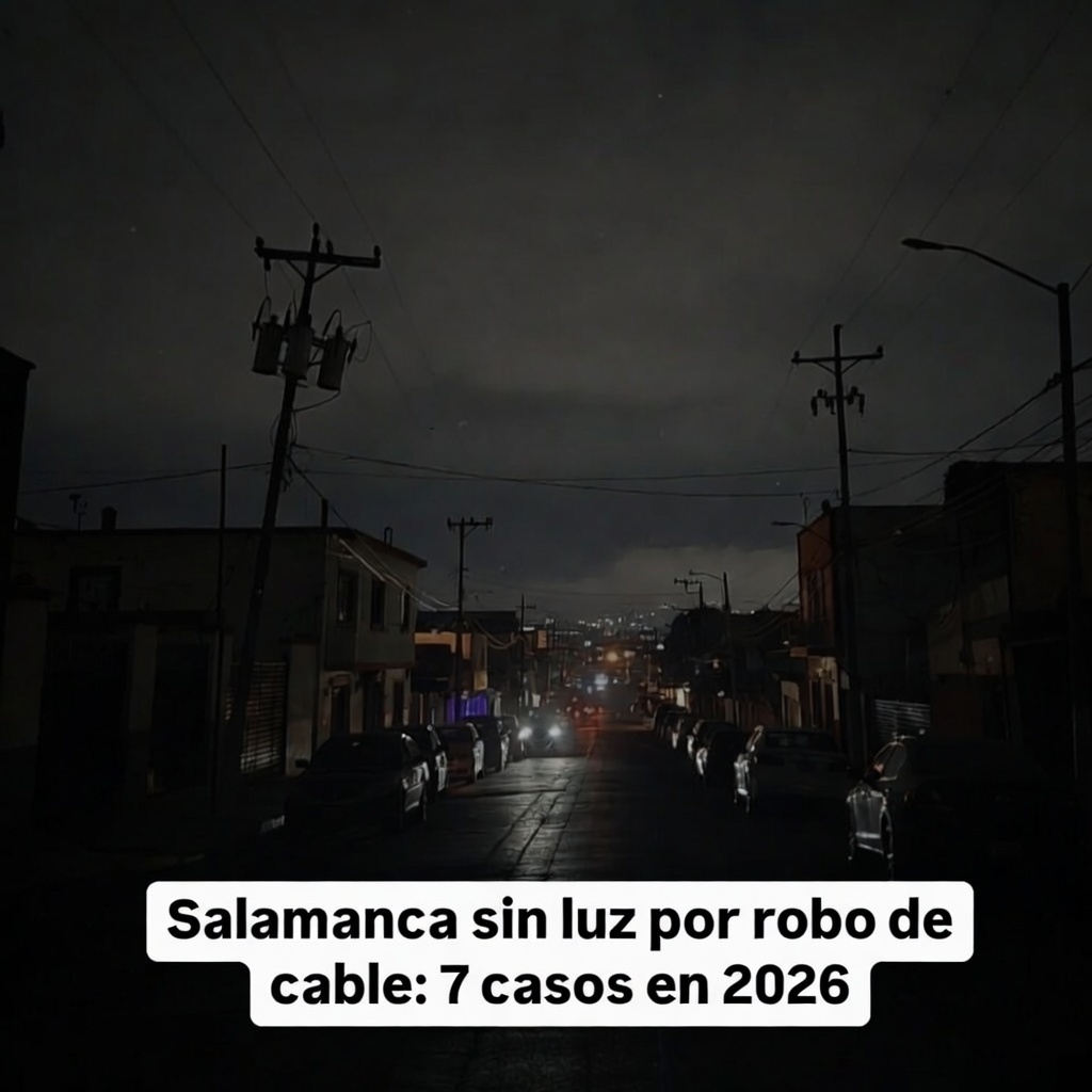 Salamanca sin luz por robo de cable: 7 casos en 2026