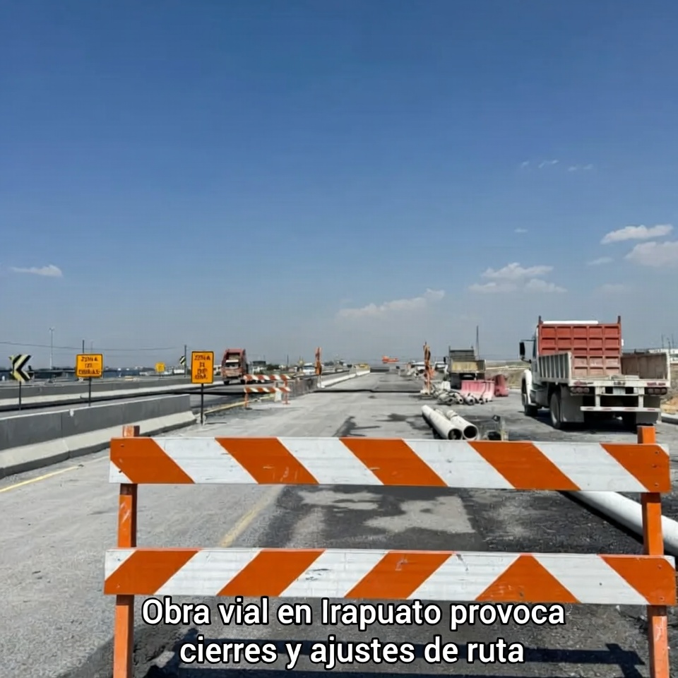 Obra vial en Irapuato provoca cierres y ajustes de ruta