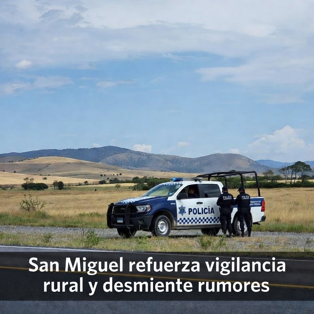 San Miguel refuerza vigilancia rural y desmiente rumores