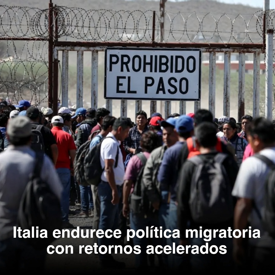 Italia endurece política migratoria con retornos acelerados