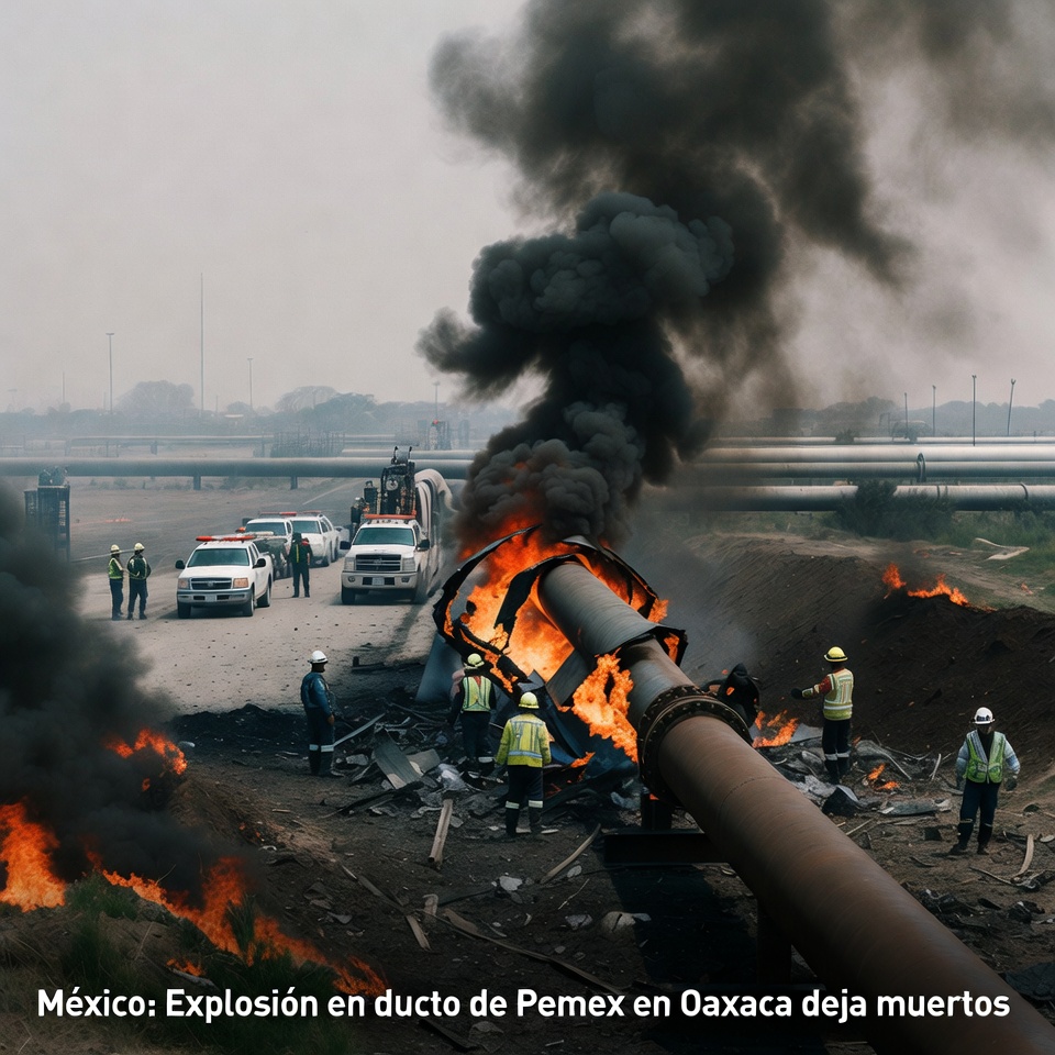 México: Explosión en ducto de Pemex en Oaxaca deja muertos