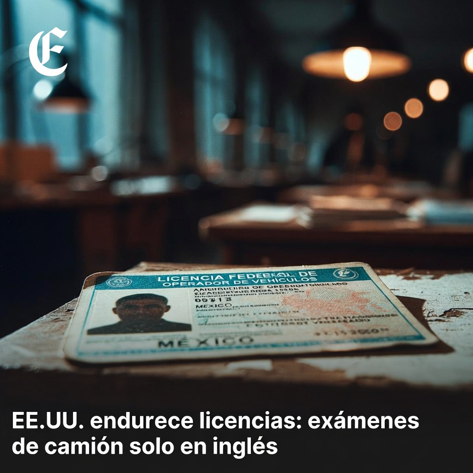 EE.UU. endurece licencias: exámenes de camión solo en inglés