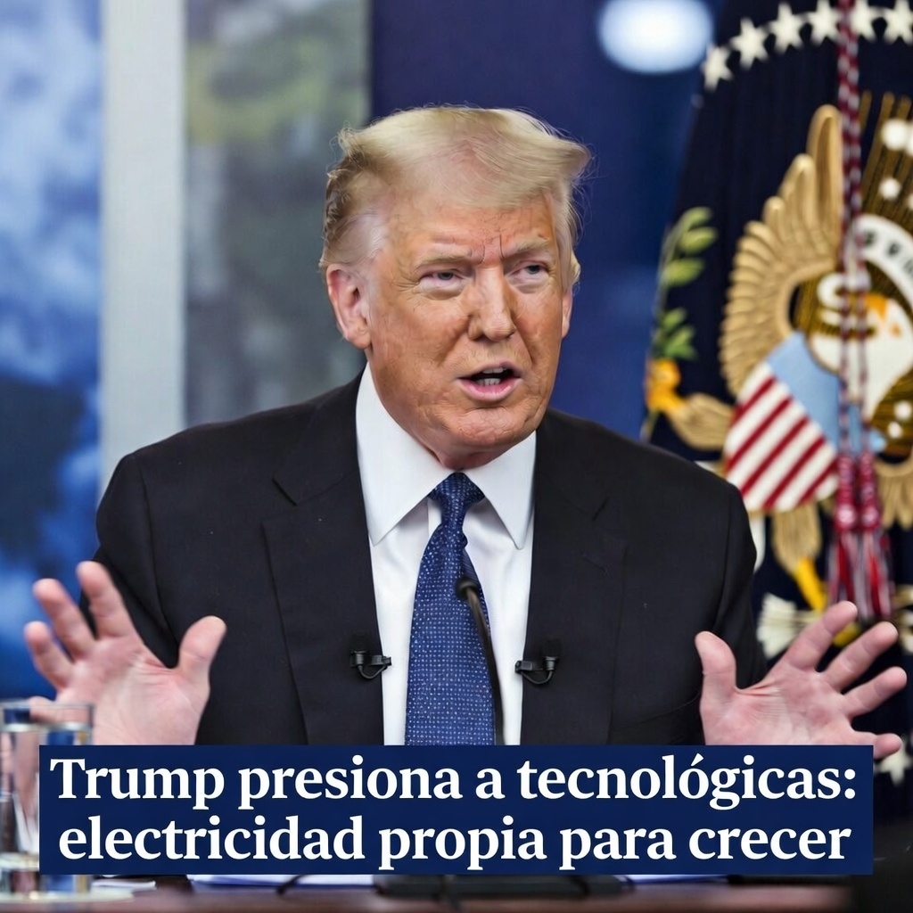 Trump presiona a tecnológicas: electricidad propia para crecer